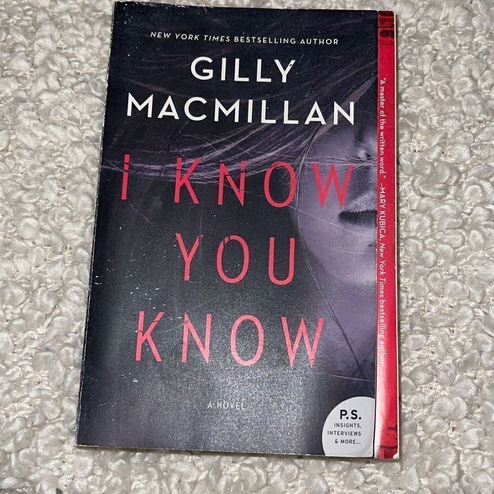 Gilly Macmillan I Know You Know NY‎ Times Best Selling Paperback Novel Book